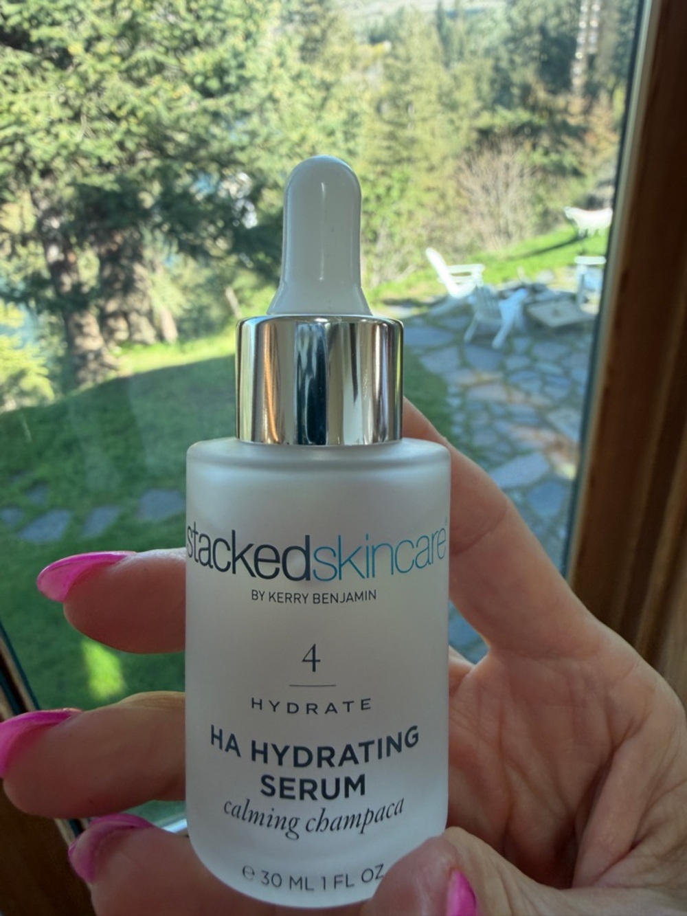 StackedSkincare HA Hydrating Serum – White Bottle with Silver Cap